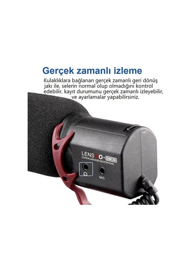 Lensgo Lym Dm30 Kamera Üstü Shotgun Mikrofon Seti