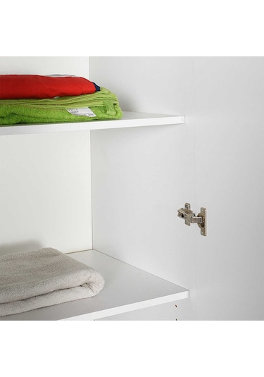 adoremobilya Base 6 Kapılı 2 Çekmeceli Gardırop-Italyan Meşe / Beyaz