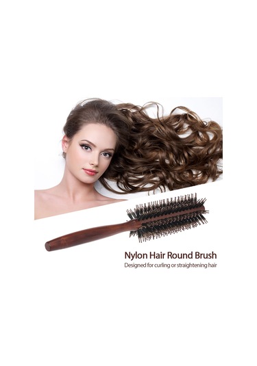 Samdoo Saç Kıvırma Ve Düzleştirme İçin Yuvarlak Tarak, Nilon Dişli Masajlı Saç Stilleri Oluşturucu