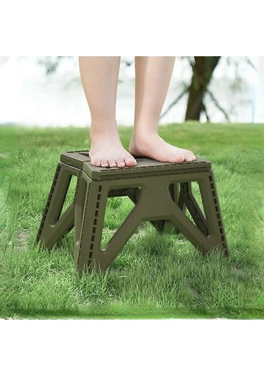 Bloomnest Yeni Taşınabilir Açık Katlanır Kamp Sandalyesi, Yüksek Yük Taşıyıcı, Güçlendirilmiş Pp Plastik, Üçgen Tabure, Ordu Yeşili, Katlanır, Yem Tepsisi, Lamba Tutucu, Sırt Destekli Haki