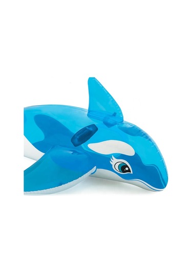 Küçük Balina Figürlü Tırabzanlı Şişme Deniz Yatağı Çok Renkli