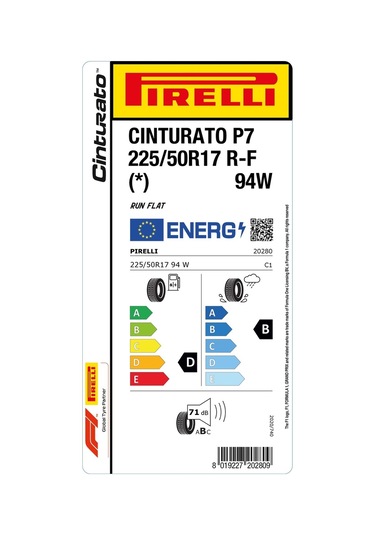 Pirelli 225/50R17 94W Rft P7 Cınturato Yaz Lastiği 2024