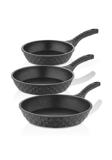 Taç Bella 3 Lü Döküm Granit Tava Seti 8066