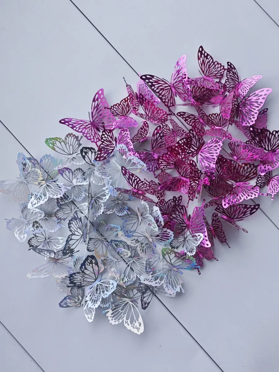 Galerea Prazdnıka Dekorasyon Ve Süsleme İçin 3d Kelebek Çıkartmaları 280026719 Siyah