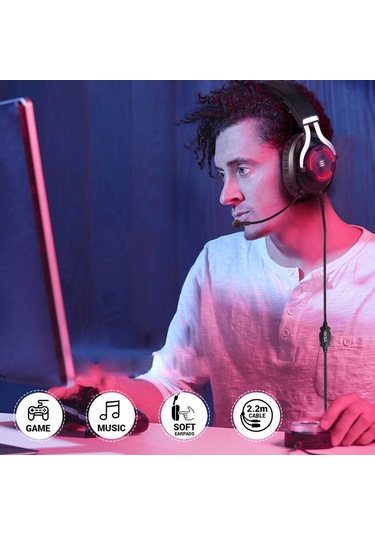 Eksa E3000 3.5 Mm Kulak Üstü Kablolu Oyuncu Kulaklık