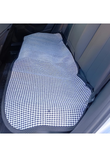 Universal Terletmez Oto Koltuk Koruyucu Kılıf - 2 Adet Ön, 1 Adet Arka Siyah-beyaz
