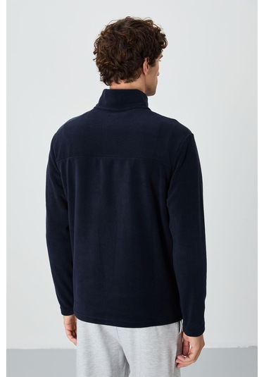 Tommy Life River Lacivert Dik Yaka Erkek Polar Sweatshirt - 88310 Lacivert