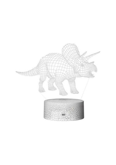 Novahub 3d Dinozor Led Gece Lambası İllüzyon Lambası Renk Değiştiren Işıklar Başucu Masası Masa Lambası Dokunmatik Ve Uzaktan Kumandalı Çocuklar İçin Ev Dekorasyonu, Renkli Dokunuşlu Diğer