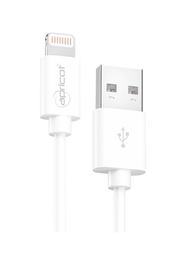 Apricot Apc-s220l 1 Metre Qc3.0 Lightning Beyaz Hızlı Data + Sarj Kablosu Şarj Kablosu