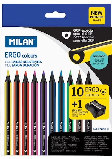 Mılan 07229110 Ergo Kuru Boya Kalemi 10lu