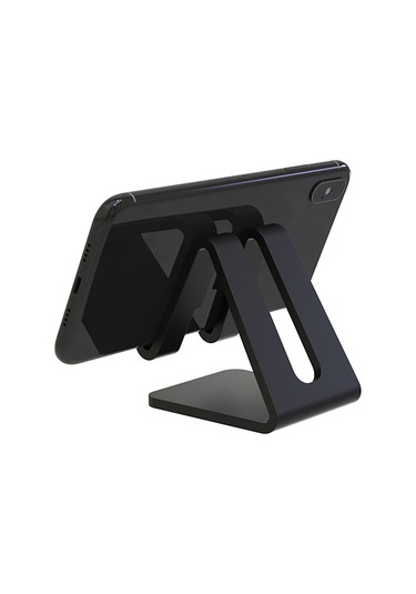 Suofeng Masaüstü Telefon/tablet Tutucu, Anti-kayma Silikon, Şarj Delikli, Ergonomik Açı, Metal/plastik, Ev/ofis Kullanıma Uygun Siyah Diğer