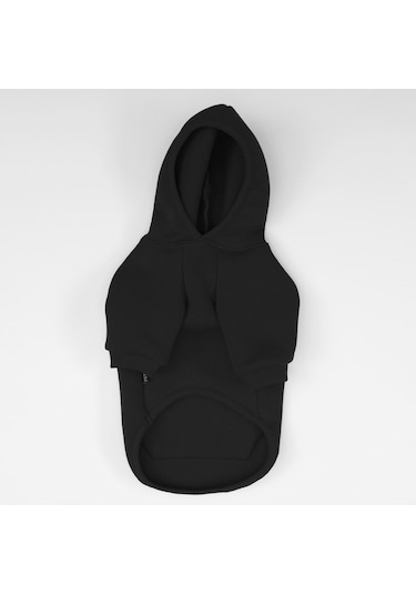 Siyah Kanguru Cepli Orta Büyük Irk Köpek Hoodie- Sweatshirt Büyük Köpek Kıyafeti 18-40 Kg Aralığı Orta Büyük Irklar
