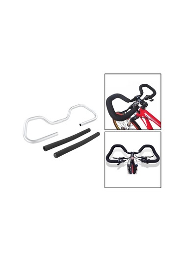 İle 25.4x600mm Kelebek Gidon Mtb Dağ Bisikleti Kum Gümüş Için Esnek A