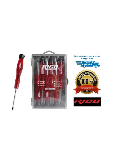 Rico KK1969 Elektronikçi Saatçi Tornavida Seti 50 MM 6 Parça