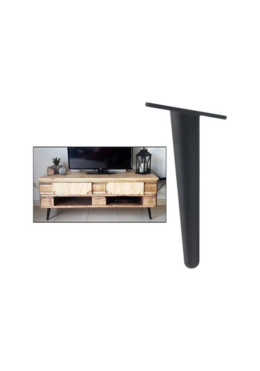 Suntek Demir Koltuk Ayak Değiştirme Eğimli Ayak Siyah 25cm