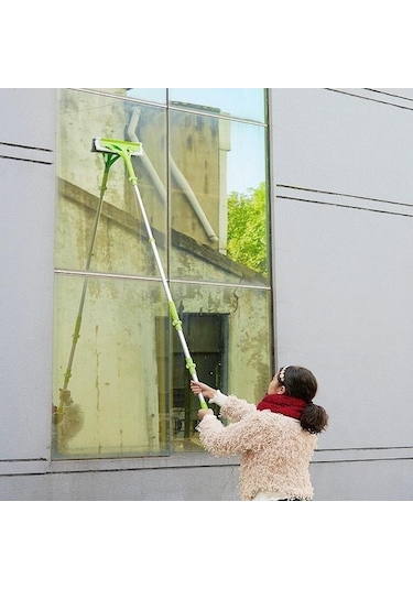 Trendooze Yüksek Yıkama Yeni Windows Toz Temizleyici Temizleme Teleskopik Sünger Paspas Katlı Fırçası Fırça Çoklu Cam İx Yeşil