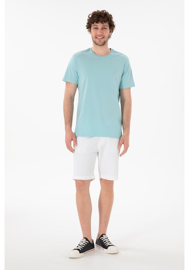 U.S. Polo Assn. Erkek Regular Fit Bisiklet Yaka Aqua Basic Tişört 50305928-VR007 U.S. Polo Assn. Erkek Regular Fit Bisiklet Yaka Aqua Basic Tişört 50305928-VR007