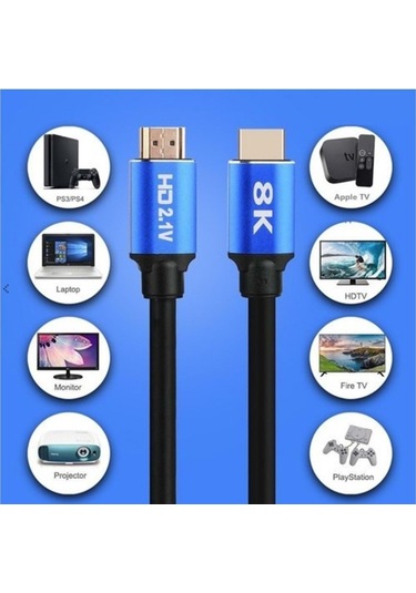 Platoon Pl-8958 5 M 8k Ultra Hd 2.1v 48gbps Altın Kaplama Hdmı Kablosu