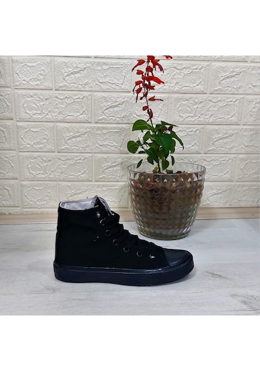 Fiyra 555 Siyah-siyah Uzun Unisex Sneaker Keten Spor Ayakkabı 001