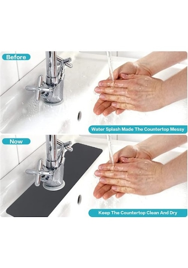 Su Emici Sihirli Lavabo Kenar Matı 38x13cm Mc-605 Ev Gereçi