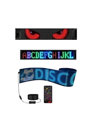 60 Cm Led Matrix Panel 16x96 Piksel Bluetooth Kontrollü Rgb Kayan Yazı ...