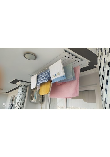 Yıldız Silver 3 Sıralı 175 Cm Boyunda Asansörlü Çamaşır Kurutucu Gümüş