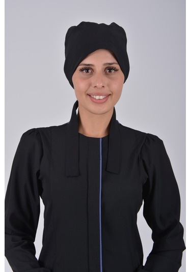 Düz Siyah Tesettür Doktor Hemşire Aşçı Cerrahi Hastane Tesettür B Siyah