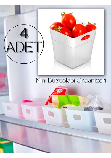 4\'li Set Buzdolabı & Kapak Içi Düzenleyici, Organizer Kutu
