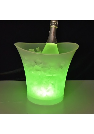 Neevoyu 5l Hacimli Led Renk Değiştiren Işıklı Buzluk - Ergonomik Kavisli Tasarım, Ip65 Su Geçirmez, Taşınabilir, Temizliği Kolay Beyaz