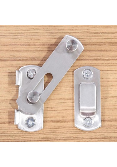 Padalink Pembeçelik Kaydırmalı Kilit - Evcil Hayvanlar İçin Kapı Kilidi, 180 Derece Açılabilen Takoz Vidalılar Dahil