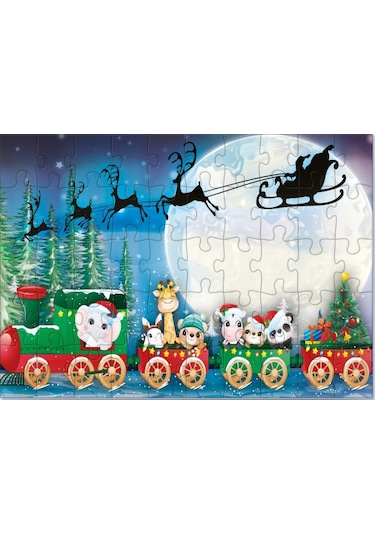Star Puzzle 50 Parça Hediye Treni Çocuk Puzzle 1 Adet