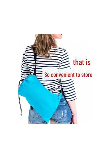 Novahub Taşınabilir Şişme Hava Kanepesi Mavı: Plajda, Tatilde Katlanır Uyku Tulumu, Hafif Ve Rahat MAVI