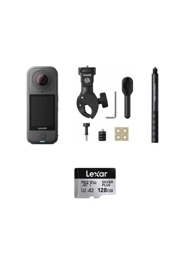 Insta360 X4 Air Aksiyon Kamerası - Motosiklet Kiti 128 Gb Foto Ekspres Siyah