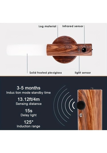 Willowhaven Hareket Sensörlü Usb Şarjlı Kablosuz Led Gece Lambası, Antik Metal Kaplama Diğer