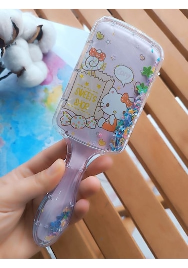 Pullu Hello Kitty Kız Çocuklarına Özel Acıtmayan Tarak 1 Adet