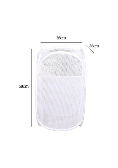 Suntek Çamaşır Sepeti Polyester Taşınabilir Elbise Beyaz