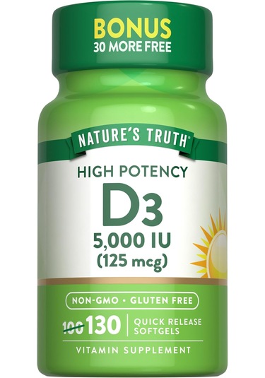Nature's Truth Vitamin D3 2000 Iu 130 Softgels