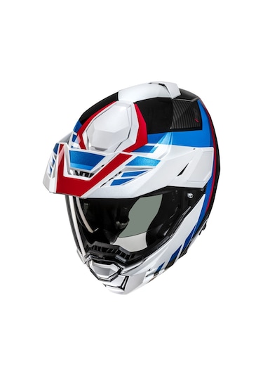 Hjc İ80 Imes Mc21 Çene Açılır Motosiklet Kaskı Mavi Beyaz Kırmızı