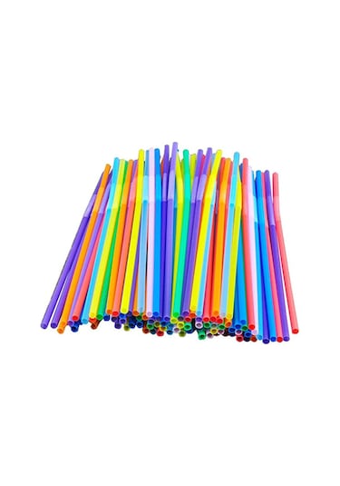 Youmex Esnek Renkli Tek Kullandım At Plastic Pipetler - 100 Adet - Parti Ve Festivaller İçin - Uygun Açı Ayarlamalı - Temiz Taşım İndirimi Diğer