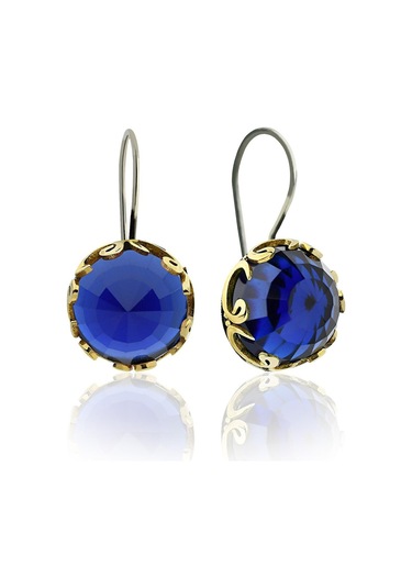 Safir Taşlı Vav Harfi Motifli Otantik Gümüş Kadın Set