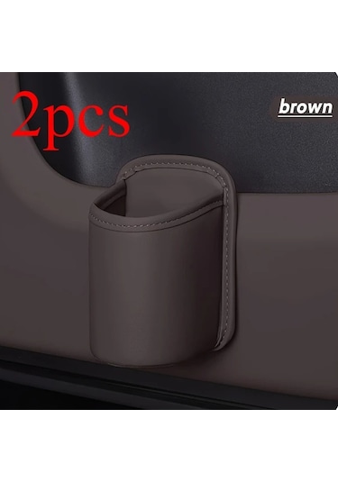 Chuangyinshop Orange 2 Adet - Kaymaz Kupa Tutucu Organizatör, Pu Deri Spillsiz Araç Çok Fonksiyonlu Saklama Kutusu