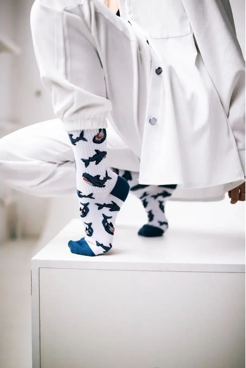 Mogzy Baskılı Ve Desenli Yüksek Çoraplar Eğlenceli Baskılı Ve Desenli Yüksek Çoraplar 19460528 Beyaz