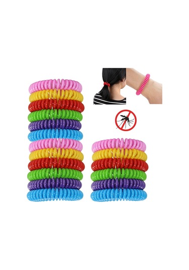 Vkemall Doğal Yağlı Sıcak Sırtlı Kovucu Bilezikler - 5 Adet - Çocuklu Aileler İçin - Su Geçirmez - 1.5m Koruma