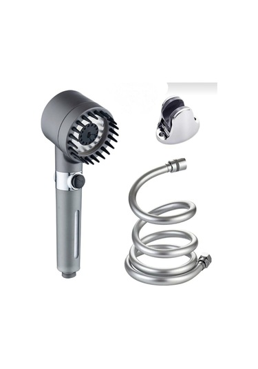 Masaj Taraklı 3 Fonksiyon Açkapa Pvc Duş Hortumu Mafsal Duş Takım