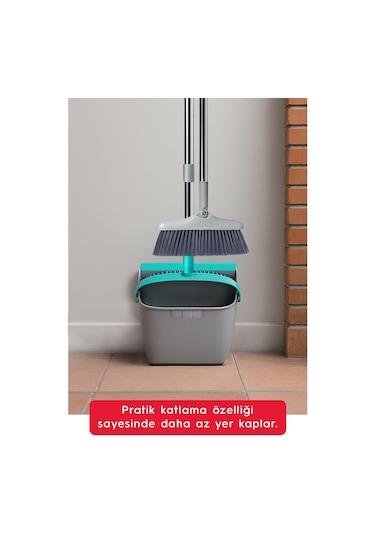 Smarter Premium Katlanır Faraşlı Süpürge Çelik Saplı