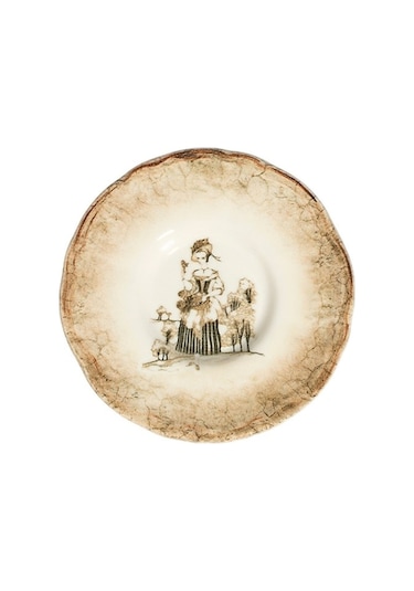 Porser Porselen Ella Çay Bardak Ve Tabak Takımı 6 Kişilik 12 Parça Çok Renkli