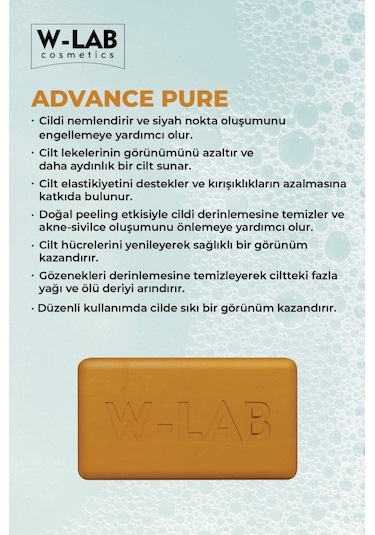 W-lab Kozmetik Advance Pure Sabun 125 G