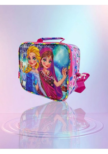 Relaxion Simli Frozen Desenli Thermal Beslenme Çantası 3323-12 Açık Pembe
