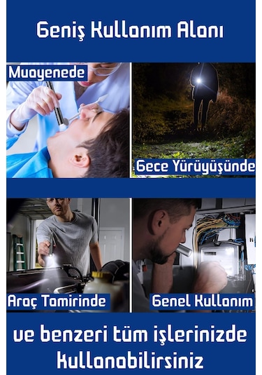 3 Mod Şarjlı Led Kalem Tipi El Feneri Zoomlu Flaşörlü Polis Feneri 5 Watt Beyaz Işık 300 Lümen Siyah