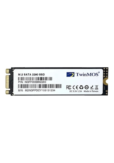 Twinmos NGFFFGBM2280 M2 512 GB SATA3 SSD 580MB- 550MB/S 3DNAND